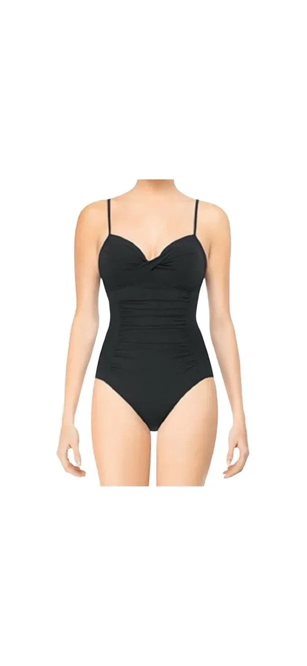 Assets by Spanx black one piece bathing suit size XL
